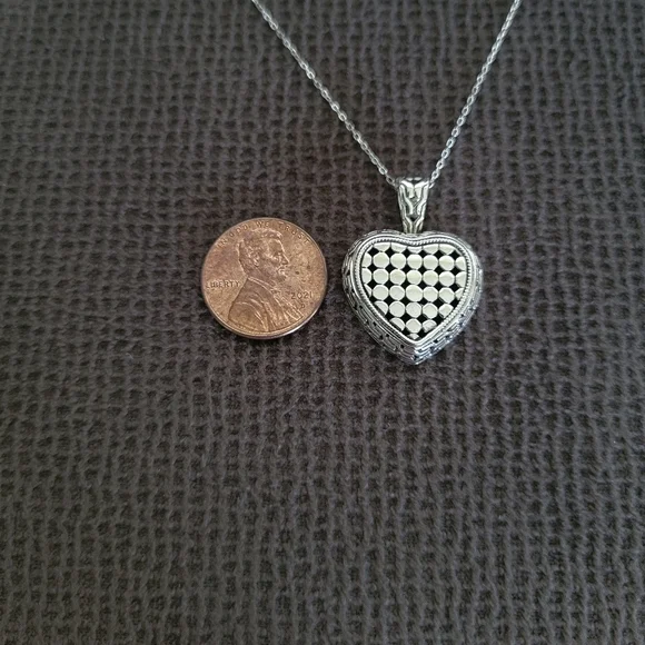 willowbird🪶 Silver🤍 Dotted Heart❤ Pendant Necklace - NWT - Picture 10 of 16